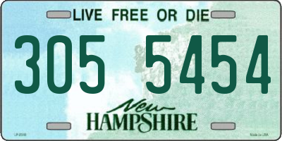 NH license plate 3055454