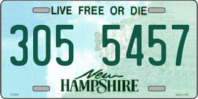 NH license plate 3055457