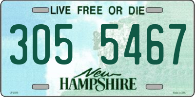 NH license plate 3055467