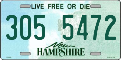 NH license plate 3055472