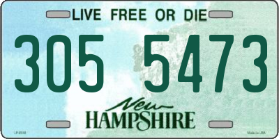 NH license plate 3055473