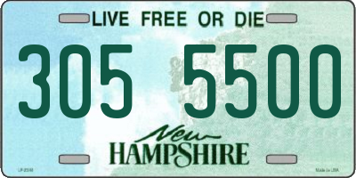 NH license plate 3055500