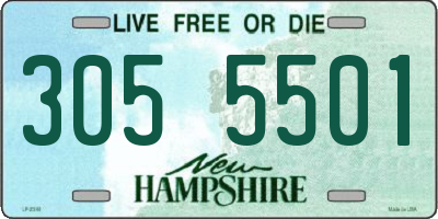 NH license plate 3055501