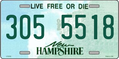 NH license plate 3055518