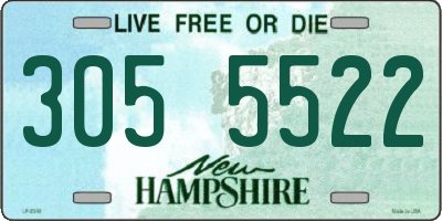 NH license plate 3055522