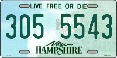 NH license plate 3055543