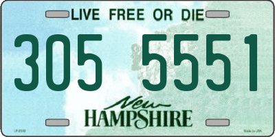 NH license plate 3055551