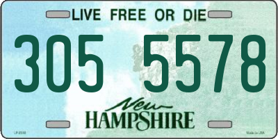 NH license plate 3055578