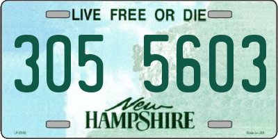 NH license plate 3055603