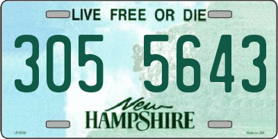 NH license plate 3055643