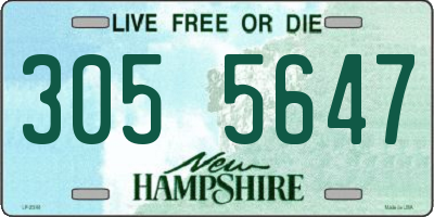 NH license plate 3055647