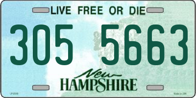 NH license plate 3055663