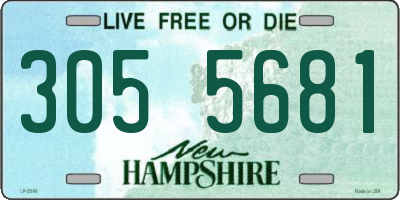 NH license plate 3055681