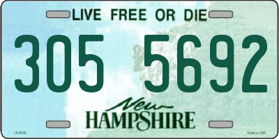 NH license plate 3055692