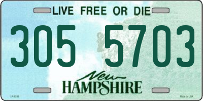 NH license plate 3055703