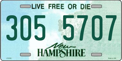 NH license plate 3055707