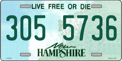 NH license plate 3055736