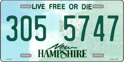 NH license plate 3055747