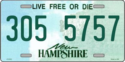 NH license plate 3055757