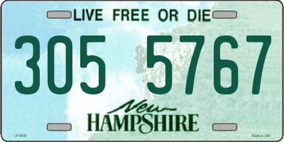 NH license plate 3055767