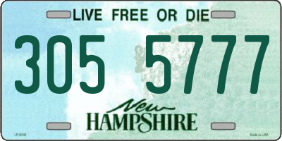 NH license plate 3055777