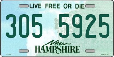 NH license plate 3055925