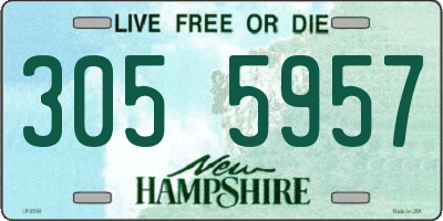 NH license plate 3055957