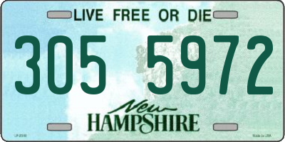 NH license plate 3055972