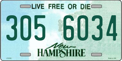 NH license plate 3056034