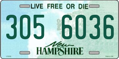 NH license plate 3056036