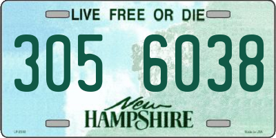 NH license plate 3056038