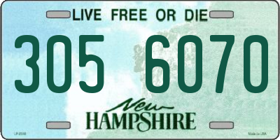 NH license plate 3056070