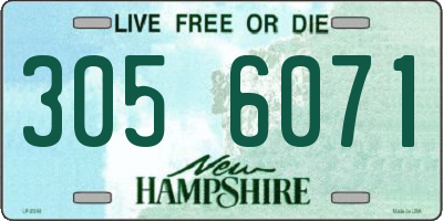 NH license plate 3056071