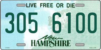 NH license plate 3056100