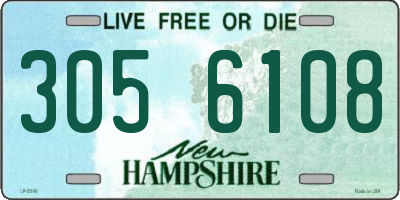 NH license plate 3056108