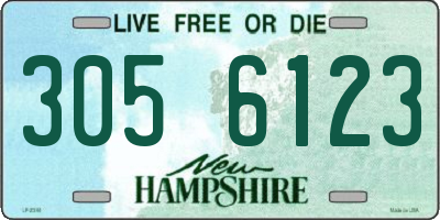 NH license plate 3056123