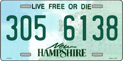 NH license plate 3056138