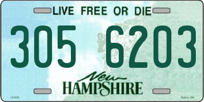 NH license plate 3056203