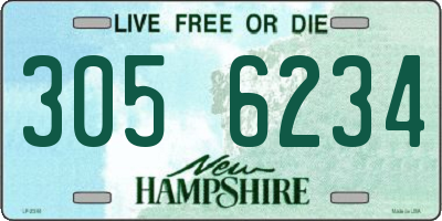 NH license plate 3056234