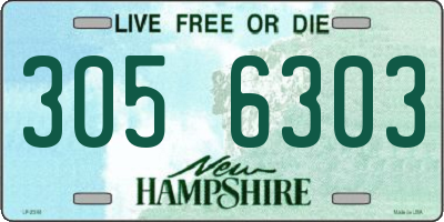 NH license plate 3056303