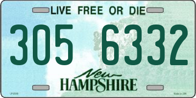 NH license plate 3056332