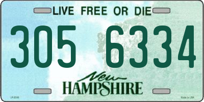 NH license plate 3056334