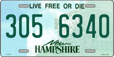 NH license plate 3056340