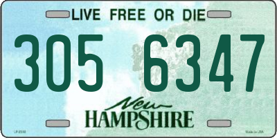 NH license plate 3056347