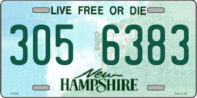 NH license plate 3056383