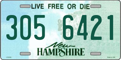 NH license plate 3056421
