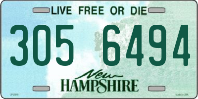 NH license plate 3056494