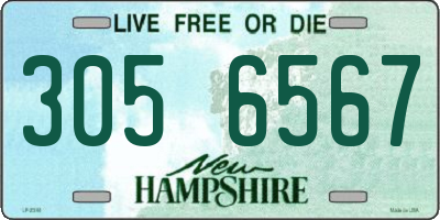 NH license plate 3056567