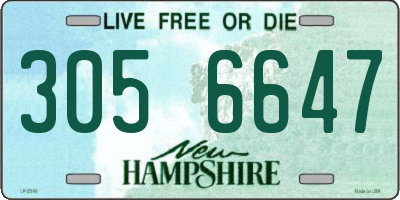 NH license plate 3056647