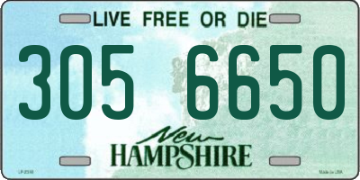 NH license plate 3056650